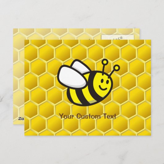 Honingbee cartoon briefkaart (Voorkant / Achterkant)