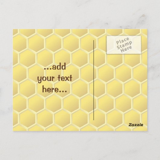 Honingbee cartoon briefkaart (Achterkant)