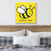 Honingbee Cartoon Canvas Afdruk (Insitu (Slaapkamer))