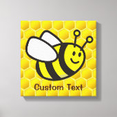 Honingbee Cartoon Canvas Afdruk (Voorkant)