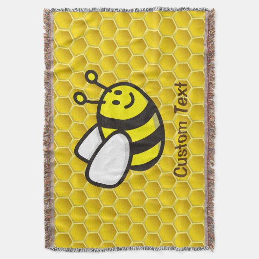 Honingbee Cartoon Deken (Voorkant Verticaal)