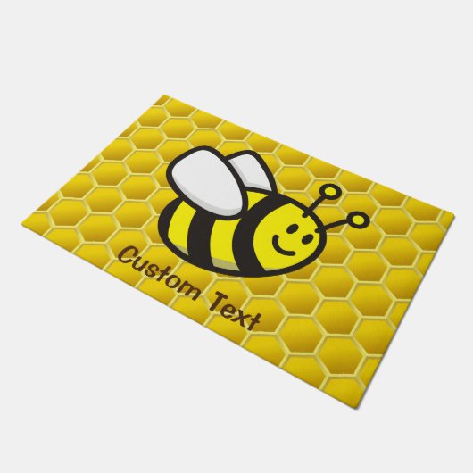 Honingbee Cartoon Deurmat (Schuin)
