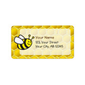 Honingbee Cartoon Etiket (Voorkant)