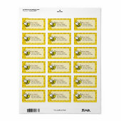 Honingbee Cartoon Etiket (Full Sheet)