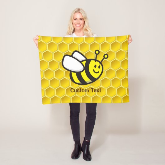 Honingbee Cartoon Fleece Deken (In situ)