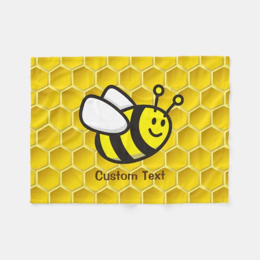 Honingbee Cartoon Fleece Deken (Voorkant (Horizontaal))
