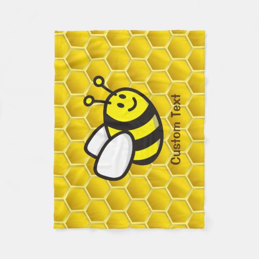 Honingbee Cartoon Fleece Deken (Voorkant)