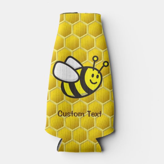 Honingbee Cartoon Flesjeskoeler (Voorkant)