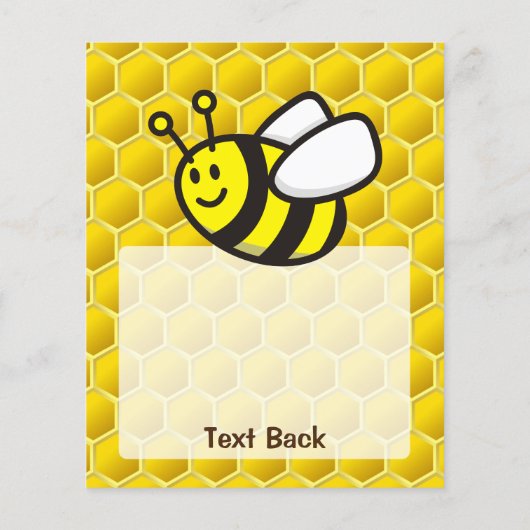 Honingbee Cartoon Flyer (Achterkant)