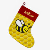 Honingbee Cartoon Grote Kerstsok (Voorkant (Hangend))