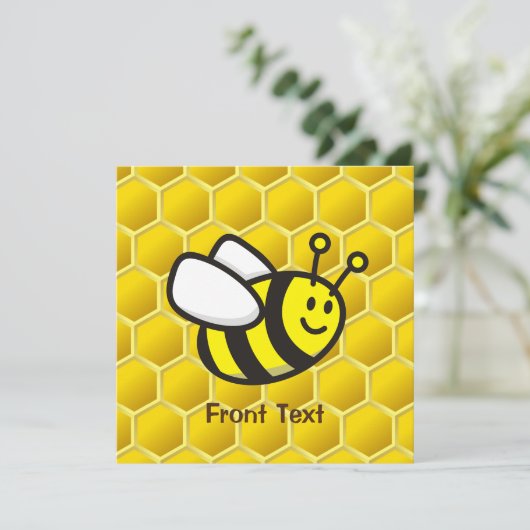Honingbee Cartoon Kaart (Staand voorkant)