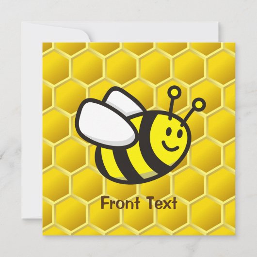 Honingbee Cartoon Kaart (Voorkant)