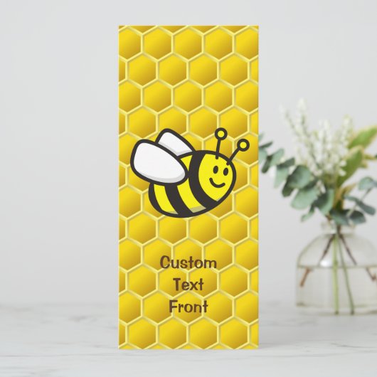 Honingbee Cartoon Kaart (Staand voorkant)