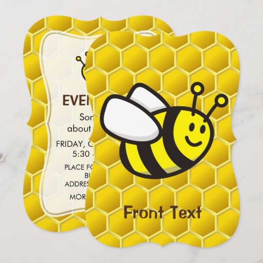 Honingbee Cartoon Kaart (Voorkant / Achterkant)