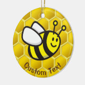 Honingbee Cartoon Keramisch Ornament (Links)