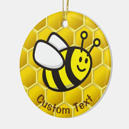Honingbee Cartoon Keramisch Ornament (Links)