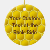 Honingbee Cartoon Keramisch Ornament (Achterkant)