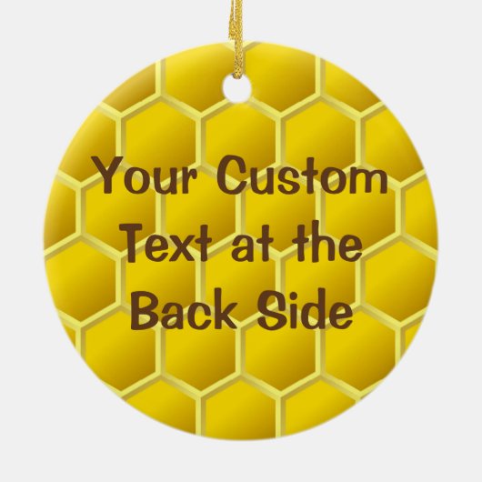 Honingbee Cartoon Keramisch Ornament (Achterkant)