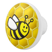 Honingbee Cartoon Keramische Knop (Rechts)