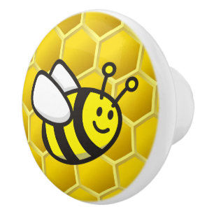 Honingbee Cartoon Keramische Knop