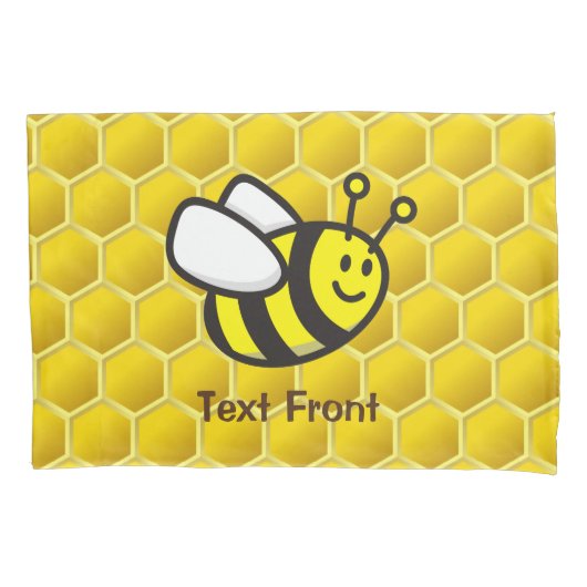 Honingbee Cartoon Kussensloop (Voorkant)