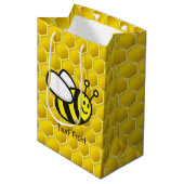 Honingbee Cartoon Medium Cadeauzakje (Voorkant Gekanteld)