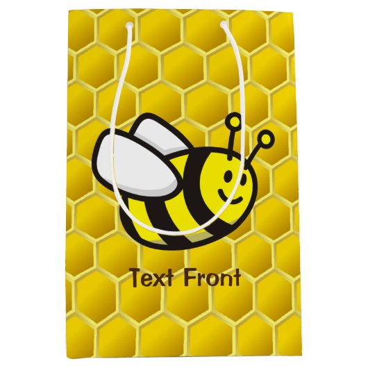 Honingbee Cartoon Medium Cadeauzakje (Voorkant)