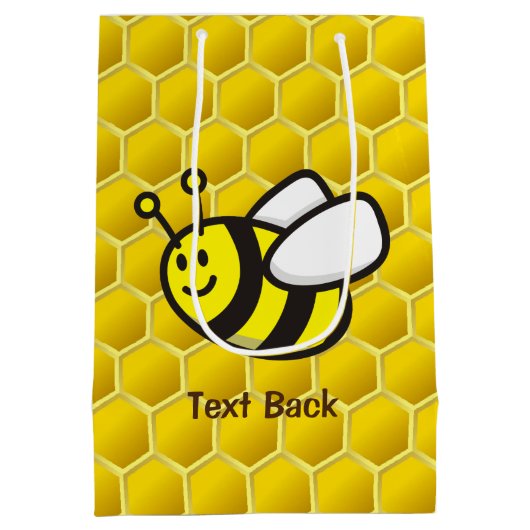 Honingbee Cartoon Medium Cadeauzakje (Achterkant)