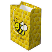 Honingbee Cartoon Medium Cadeauzakje (Achterkant Gekanteld)