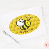 Honingbee Cartoon Ovale Sticker (Envelop)