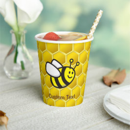 Honingbee Cartoon Papieren Bekers