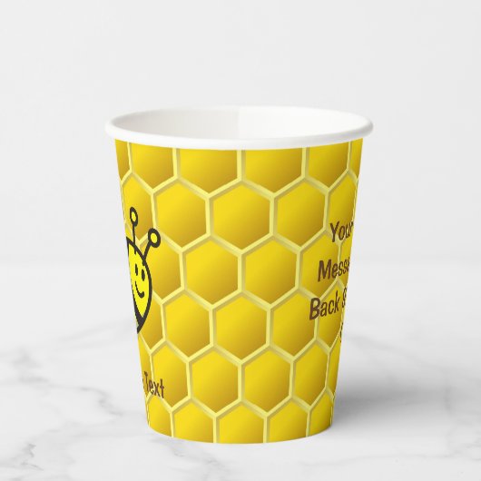 Honingbee Cartoon Papieren Bekers (Links)