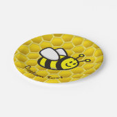 Honingbee Cartoon Papieren Bordje (Gekanteld)