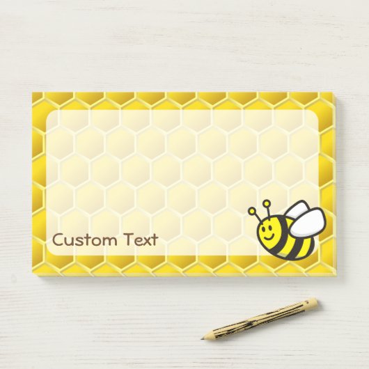Honingbee Cartoon Post-it® Notes (Op bureau)