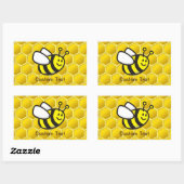 Honingbee Cartoon Rechthoekige Sticker (Vel)