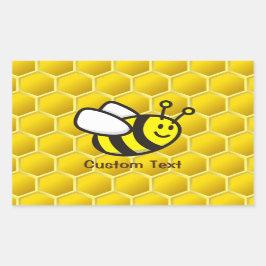 Honingbee Cartoon Rechthoekige Sticker