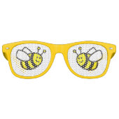 Honingbee Cartoon Retro Zonnebril (Voorkant)