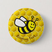 Honingbee Cartoon Ronde Button 5,7 Cm (Voorkant)