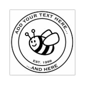 Honingbee Cartoon Rubberstempel (Afrduk)