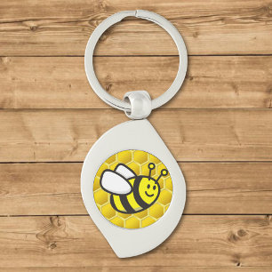 Honingbee Cartoon Sleutelhanger