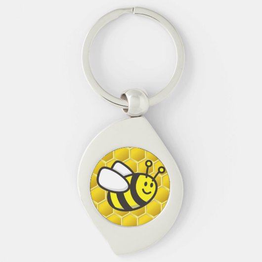 Honingbee Cartoon Sleutelhanger (Voorkant)