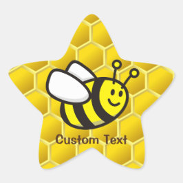 Honingbee Cartoon Ster Sticker
