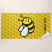 Honingbee Cartoon Strandlaken (Voorkant)