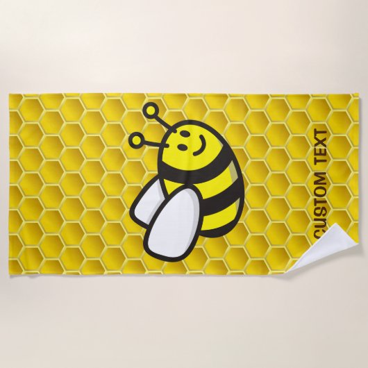 Honingbee Cartoon Strandlaken (Voorkant)