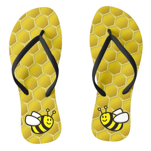 Honingbee Cartoon Teenslippers (Voetbed)