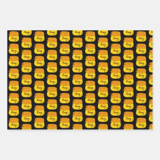 Honingbee Honingraat Reeks verpakkingspapier 3 Inpakpapier Vel (Voorkant 2)