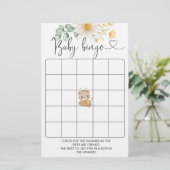 HoningBeer Baby shower Bingo Game (Staand voorkant)