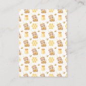 HoningBeer Baby shower Diaper Raffle Informatiekaartje (Achterkant)