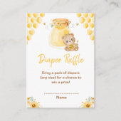 HoningBeer Baby shower Diaper Raffle Informatiekaartje (Voorkant)