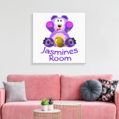 HoningBeer Canvas Afdruk (Insitu (Woonkamer))